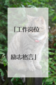 工作岗位励志格言