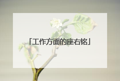 工作方面的座右铭