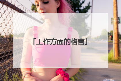 工作方面的格言