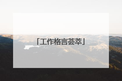 工作格言荟萃