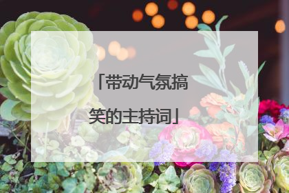 带动气氛搞笑的主持词