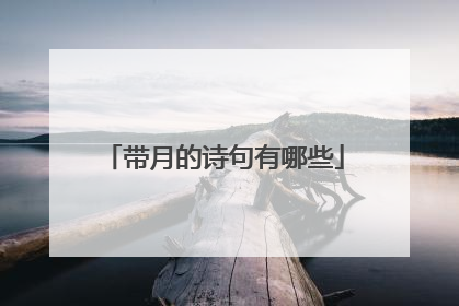 带月的诗句有哪些