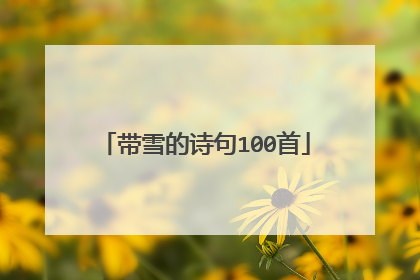 带雪的诗句100首
