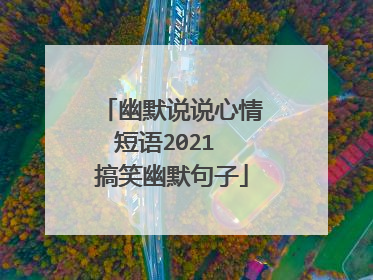 幽默说说心情短语2021 搞笑幽默句子