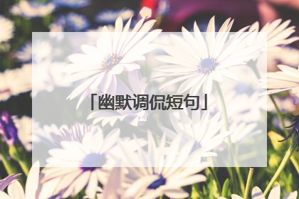 幽默调侃短句