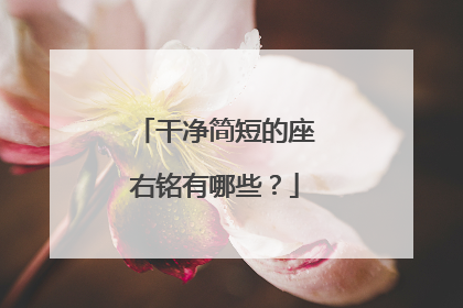 干净简短的座右铭有哪些?