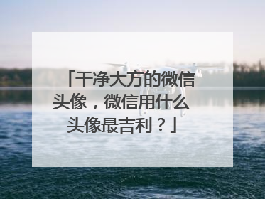 干净大方的微信头像,微信用什么头像最吉利?