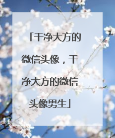 干净大方的微信头像,干净大方的微信头像男生