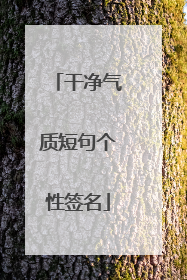 干净气质短句个性签名