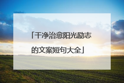 干净治愈阳光励志的文案短句大全