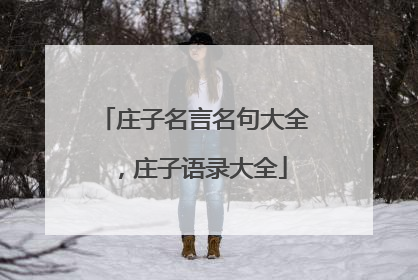 庄子名言名句大全,庄子语录大全