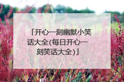 开心一刻幽默小笑话大全(每日开心一刻笑话大全)