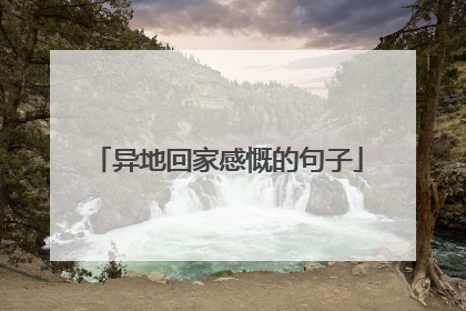 异地回家感慨的句子