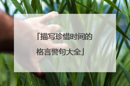 描写珍惜时间的格言警句大全