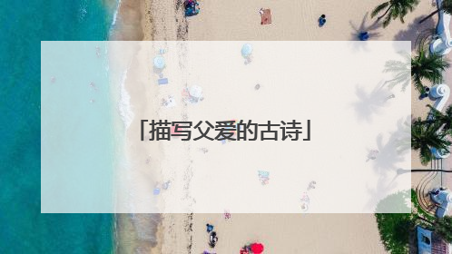 描写父爱的古诗