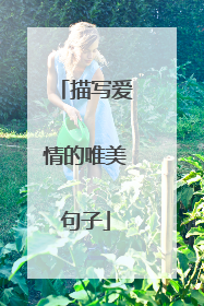描写爱情的唯美句子
