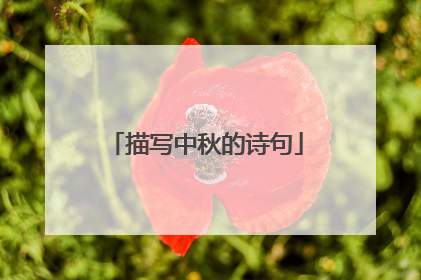描写中秋的诗句