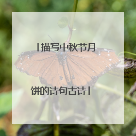 描写中秋节月饼的诗句古诗