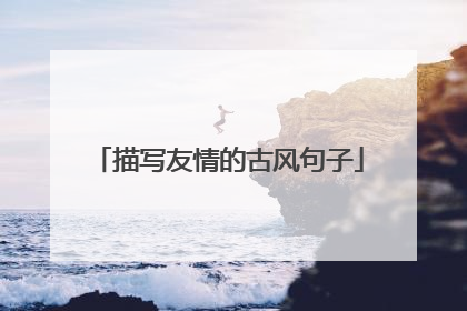 描写友情的古风句子