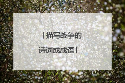 描写战争的诗词或成语