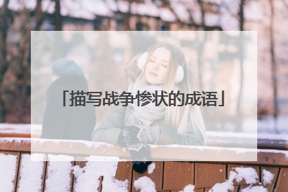 描写战争惨状的成语