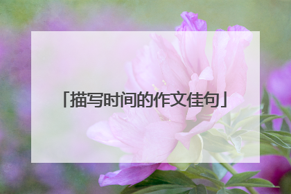 描写时间的作文佳句