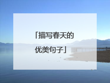 描写春天的优美句子