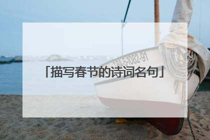 描写春节的诗词名句