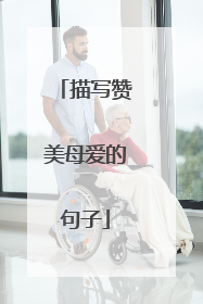 描写赞美母爱的句子