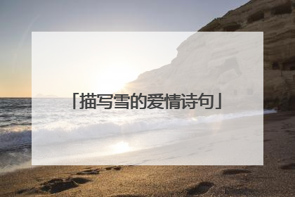 描写雪的爱情诗句