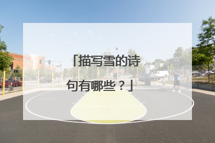 描写雪的诗句有哪些?