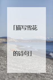 描写雪花的诗句