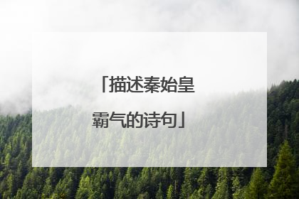 描述秦始皇霸气的诗句