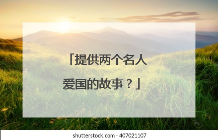 提供两个名人爱国的故事？