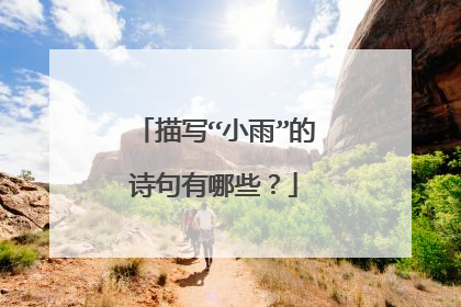 描写“小雨”的诗句有哪些?