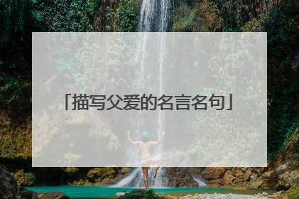 描写父爱的名言名句
