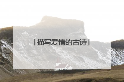 描写爱情的古诗
