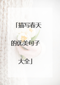 描写春天的优美句子大全