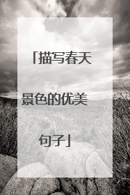 描写春天景色的优美句子
