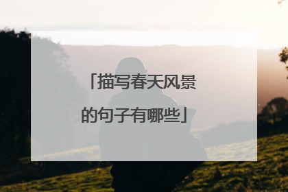 描写春天风景的句子有哪些