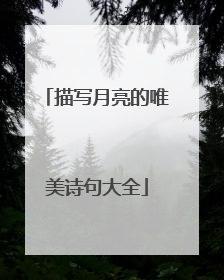 描写月亮的唯美诗句大全