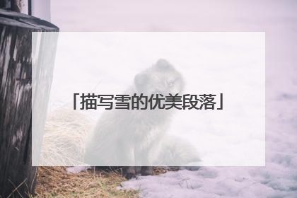 描写雪的优美段落
