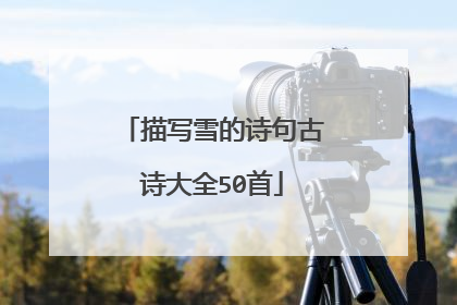描写雪的诗句古诗大全50首