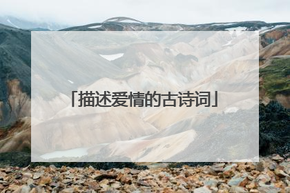 描述爱情的古诗词