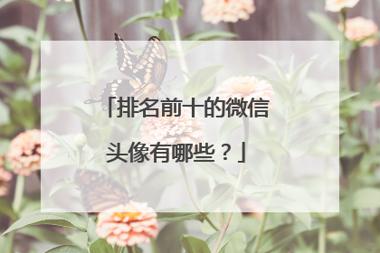 排名前十的微信头像有哪些?