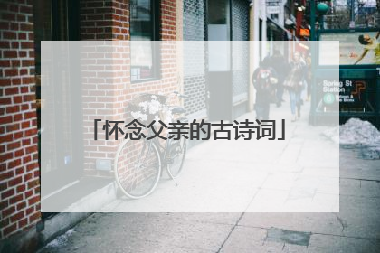 怀念父亲的古诗词