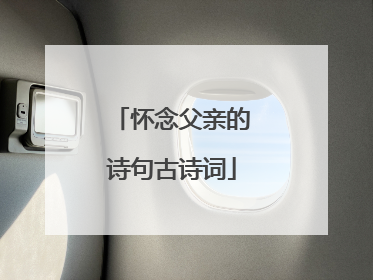 怀念父亲的诗句古诗词