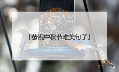 恭祝中秋节唯美句子