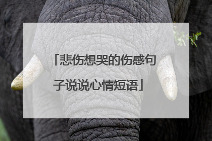 悲伤想哭的伤感句子说说心情短语