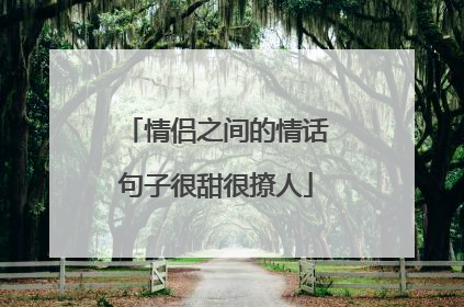 情侣之间的情话句子很甜很撩人